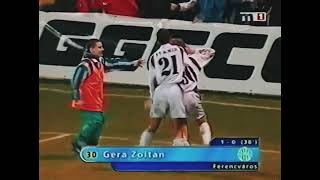 Gera gólja a derbin 2002-ben. Ferencváros-Újpest 2-0 ( 2002.03.16.)