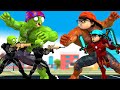 Avengers Strong Nick transform Super Hero Nickhulk vs Team Zombie Protect City - Scary Teacher 3D