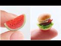 【DIY Miniature】あなたはどれが好き?6種類のミニチュアフードの作り方/ミニチュアすいか作り/6miniature DIY.Watermelon (Fake food)
