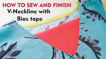 ✳How To Sew Perfect V-Neckline With Bias Tape | Sewing Techniques Tutorial | Thuy Sewing