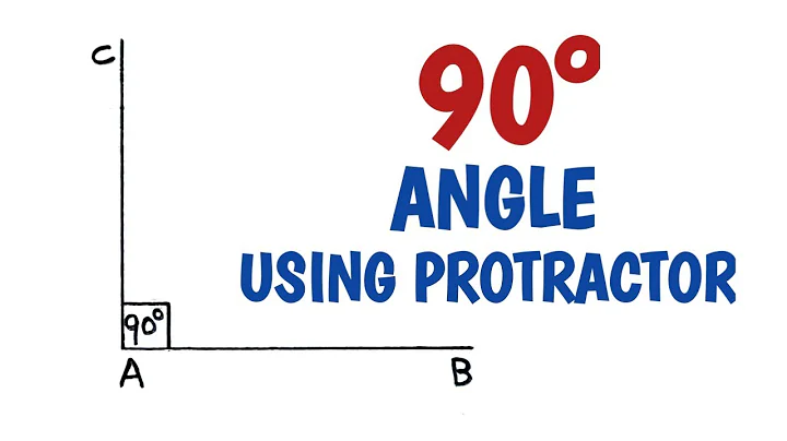 How to construct 90 degree angle using protractor