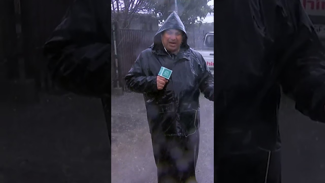 Lluvia torrencial y granizos en Penco