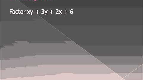 4-5 Factoring Polynomials