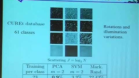 Image Representations for Classification with Invariants (Stephane Mallat)