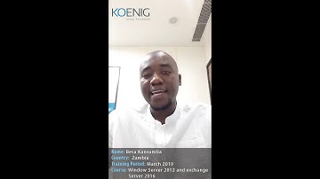 Koenig Solutions Training Review For Window Server 2012 and Exchange Server 2016