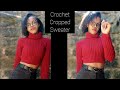 Crochet Cropped sweater tutorial. |Turtleneck