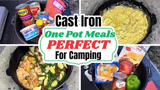 Budget Friendly One Pot Campfire Recipes || Cast Iron Campfire Meals