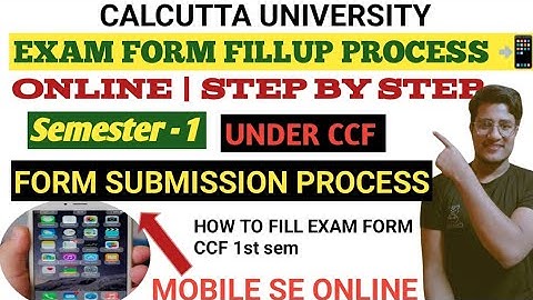 CU EXAM FORM FILLUP PROCESS 📲 | CU 1st sem exam form submission 2024 | CCF | Cu 1st sem exam date