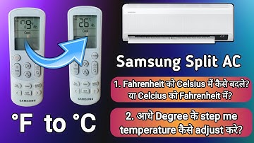 [Hindi] Convert F to C, Adjust temperature in 0.5C step | Samsung Split & Windfree AC remote guide