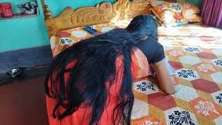 Reading Time Long Hair Play For Beautiful Indian Woman | Hair Play For Black & Thick 4Ft Long Hair |