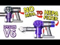 HEPA Filter Conversion for DYSON V6 Cordless Battery Powered Vacuum | Replace Foam Filter Absolute