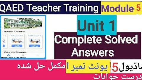 Module 5 | Unit 1 Complete Solved Answers | EaSTE Training 2024 | Easy Learning