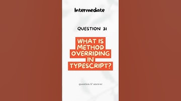 What is Method Overriding in TypeScript? #shorts #ytshorts #codewithchitra