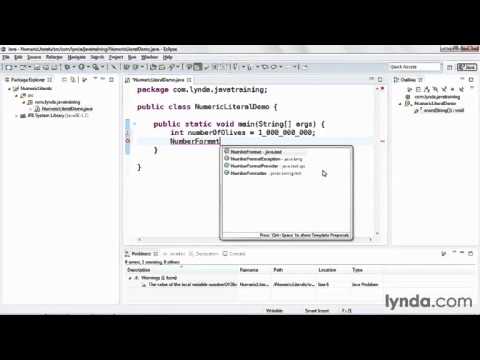 Java: Using Underscores in Numeric Literals part 6 - YouTube
