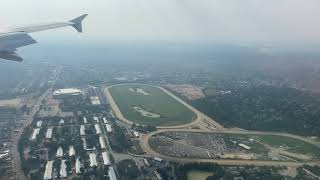 Landing in JFK John F Kennedy International Airport in New York City NYC