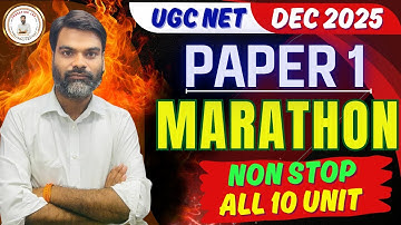 ugc net paper 1 marathon || ugc net paper 1 preparation || ugc net paper 1 all 10 units revision