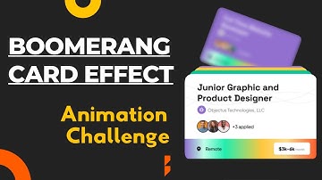 SwiftUI Boomerang Card Effect - Animation Challenge - Xcode 14 - SwiftUI Tutorials