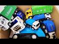 ゴミ収集車のミニカーを箱にまとめてみた！急な坂道を走る☆ Garbage Truck Collection Drive A Steep Hill
