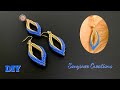 Folded Peyote 2 rows Earrings || How to make Beaded Earrings || Herringbone + Peyote Earrings
