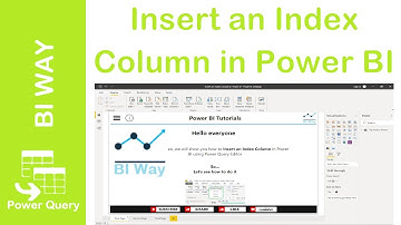 Insert an Index Column in Power BI