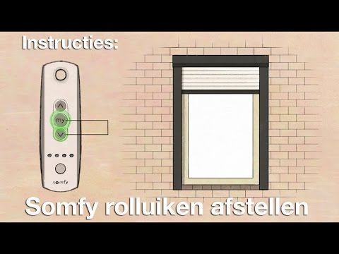 Somfy rolluiken afstellen/instellen? Instructies.