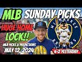 HUGE MLB LOCK!! MLB Picks Today 5/12/2024 | Free MLB Picks, Predictions & Sports Betting Advice