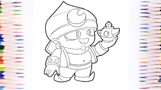 How to Color Brawl Stars Coloring Game Gene screenshot 2