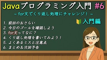 小学生でもわかる！Javaプログラミング入門 #6 for文でくり返し処理にチャレンジ！