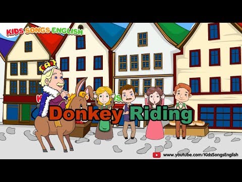 Kids learn English through songs: Donkey Riding  | Kid Song | Elephant English