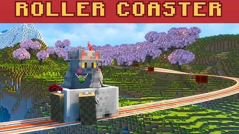 Minecraft Roller Coaster No. 3. 🚂 The Ride. Splinecart Mod  🎢