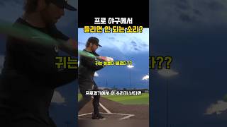 프로 야구 경기에서 들리면 안 되는 소리?