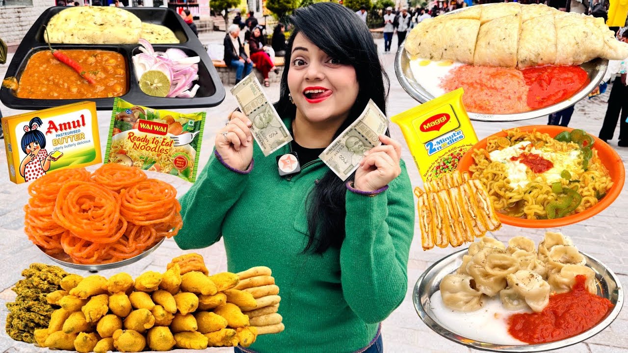 Rs 1000 Street Food Challenge | Manali Food Challenge