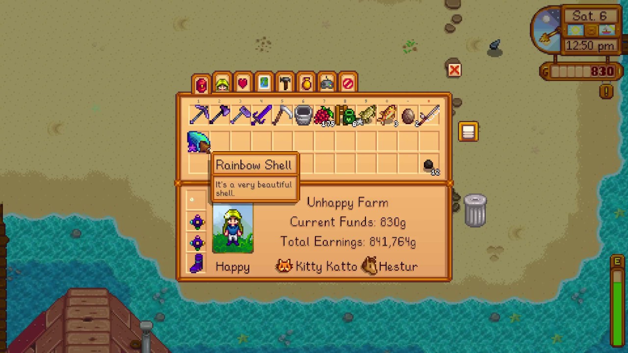 How To Get Rainbow Shells Stardew Valley Youtube
