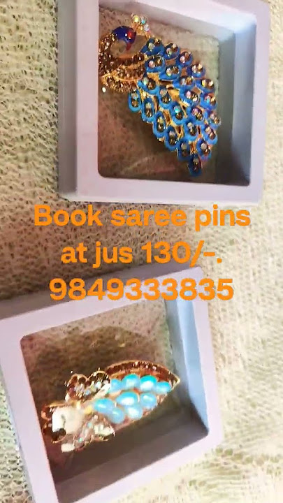 Saree pins Meenakari at jus 130/-. 9849333835 #matte #microplated