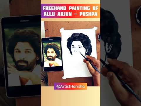 Allu Arjun Pushpa Painting | #pushpa2 #alluarjun #ashortaday #shorts #YTshorts