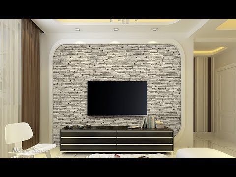 Modern stone wall decorating ideas for interior design living room