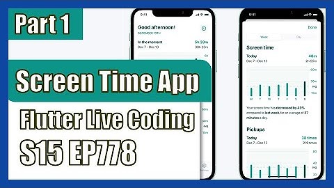 [Flutter] Flutter Live Coding EP778 (Screen Time App Part 1)