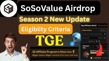 SoSoValue Airdrop Season 2 New Update | SoSoValue S2 Affiliate, Claim & Listing Date