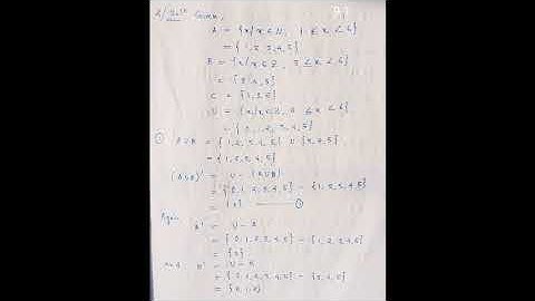 Class 9 Advanced mathematics sets exercise 2.3