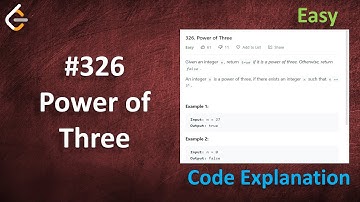 Power of Three | Live Coding with Explanation | Leetcode - 326