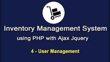 Inventory System in PHP using Ajax Jquery - User Management