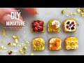 DIY | 粘土やレジンで作るミニチュアトースト６種類| 6 types of miniature toast arrangements made with clay and resin