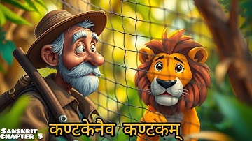 Thorns by thorns | Class 8 Sanskrit Chapter 5 Ruchira | Kantkenaiv Kantakam animation