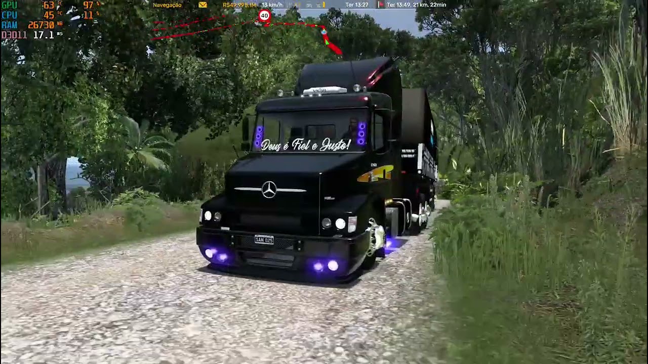 Euro Truck Simulator 2 Mb 1632 desfilando pelo Brasil