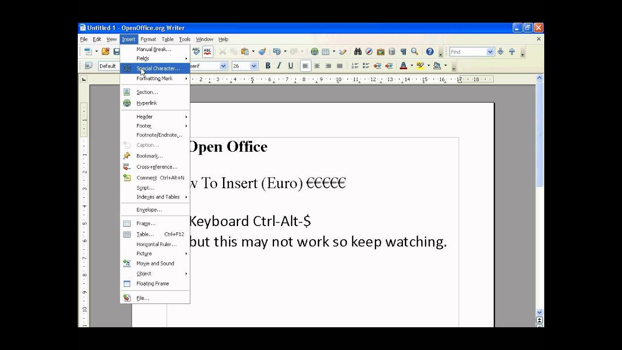 How To Insert Euro € Symbol in Any Document. (Simple) - YouTube