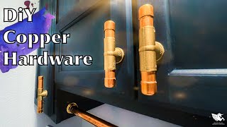 How to Make Steampunk Copper Pipe Cabinet Hardware - inexpensive & easy!