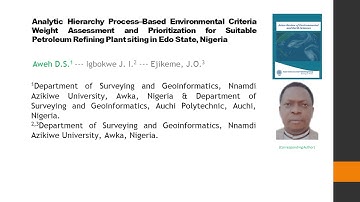 Analytic Hierarchy Process–Based Environmental Criteria Weight Assessment and Prioritization for Sui