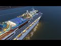 CRUISE SHIP COSTA FAVOLOSA leaving Harwich. DJI PHANTOM DRONE