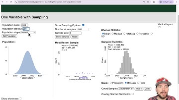 Simulated Inference of a Quantitative Variable with Rossman/Chance Applets