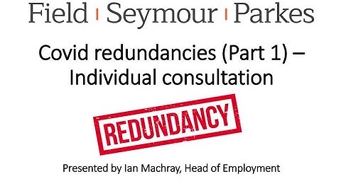 Covid redundancies (Part 1) – Individual consultation